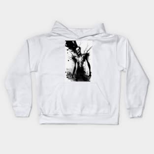 Scary Inky Skeleton Kids Hoodie